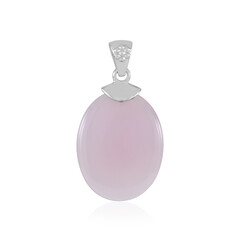 Colgante en plata con Calcedonia lavanda
