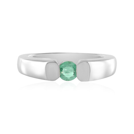 Colombian Emerald Silver Ring