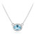 Sky Blue Topaz Silver Necklace