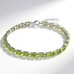 Bracciale in argento con Peridoto della Birmania