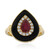 Gouden ring met een zwarte onyx (CIRARI)