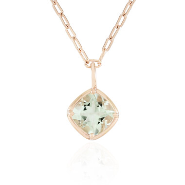 Grüner Amethyst-Silbercollier (Adela Silber)
