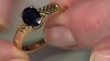 Anillo en plata con Zafiro azul de Madagascar