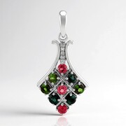 Colgante en plata con Turmalina rosa de Brasil (Pallanova)