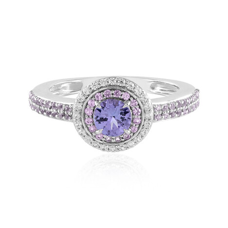 Gouden ring met een tanzaniet