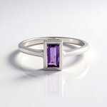 Anello in argento con Ametista del Marocco (MONOSONO COLLECTION)