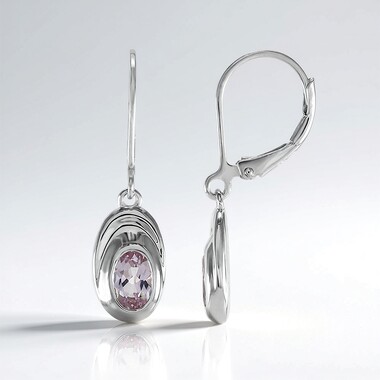 Orecchini in argento con Topazio Rosa Ouro Preto