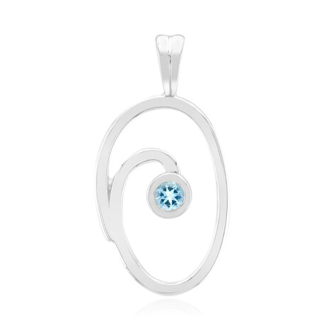 Pendentif en argent et Aigue-marine du Mozambique (Pallanova)