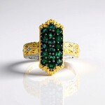 Anello in argento con Smeraldo Zambia (Gems en Vogue)