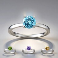Anello in argento con Topazio Blu Cielo