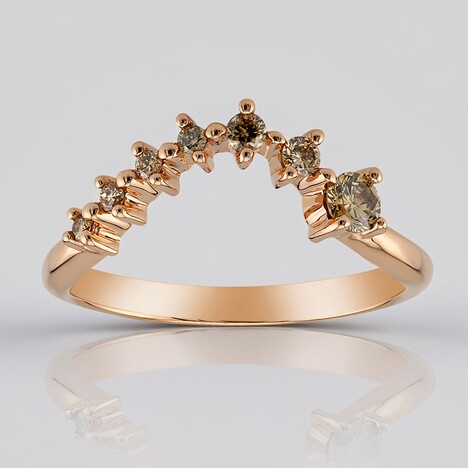 Anello in oro con Diamante Rose de France SI1 di Argyle (Annette)