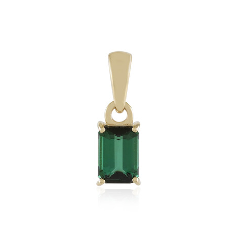 9K Benedito Green Tourmaline Gold Pendant