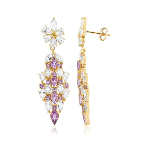 Edelstein-Silberohrringe