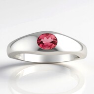 Bague en argent et Tourmaline rose du Brésil  (Pallanova)