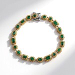 Bracciale in argento con Smeraldo Zambia (Gems en Vogue)