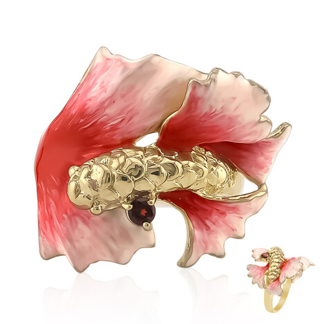 Mosambik-Granat-Silberring (TPC)