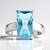 Anello in argento con Topazio Blu Cielo