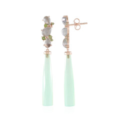 Grüner Chalzedon-Silberohrringe (KM by Juwelo)