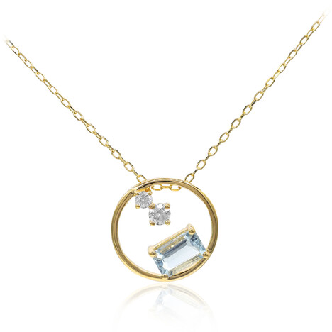 AAA-Brasilianischer Aquamarin-Goldhalskette (CIRARI)