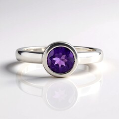 Anello in argento con Ametista del Marocco