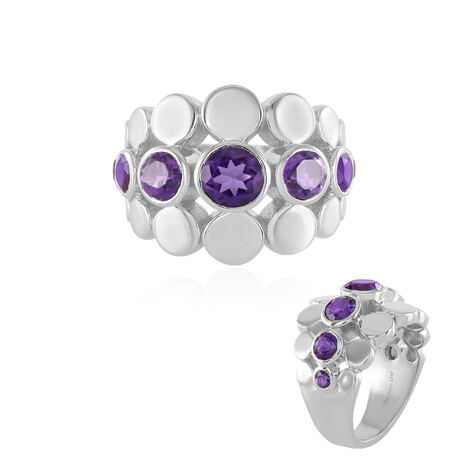 Anillo en plata con Amatista de Siberia (de Melo Essence)