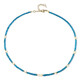 Collier en argent et Apatite bleu néon