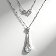 Collar en plata con Topacio blanco
