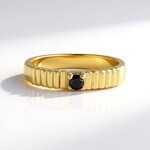 Anello in argento con Diamante Nero