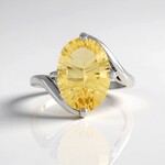 Anello in argento con Citrino