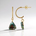 Orecchini in argento con Calcedonio Venus (Bali Barong)