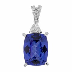 AAA-Tansanit-Goldanhänger