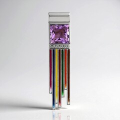 Ciondolo in argento con Ametista Rose de France (SAELOCANA)