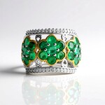 Anello in argento con Smeraldo Zambia (Gems en Vogue)