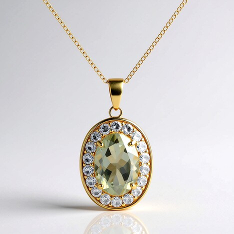 Collana in argento con Ametista Verde