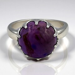 Anello in argento con Giada della Turchia