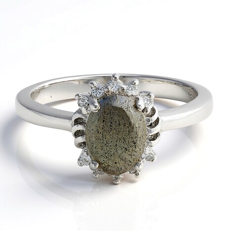 Anello in argento con Labradorite