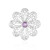 Ciondolo in argento con Ametista Rose de France (MONOSONO COLLECTION)