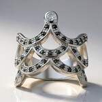 Anello in argento con Diamante I2 (J) (Annette classic)