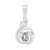 Unheated Blue Green Tanzanite Silver Pendant