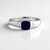 Anello in argento con Zaffiro Blu del Madagascar