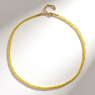 Collana in argento con Zaffiro Ceylon Giallo
