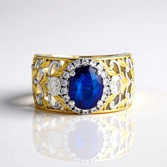 Anello in argento con Spinello Cobalto