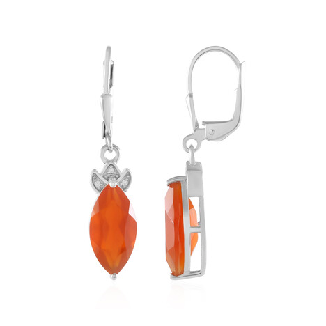 Boucles d'oreilles en argent et Onyx rouge