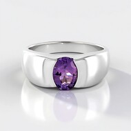 Azure Quartz Silver Ring
