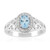 Zilveren ring met een Santa Maria-aquamarijn
