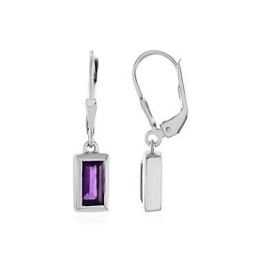 Marokkanischer Amethyst-Silberohrringe (MONOSONO COLLECTION)