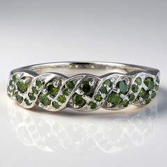 Anello placcato in platino con Diamante Fancy