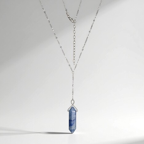 Collana in argento con Avventurina Blu