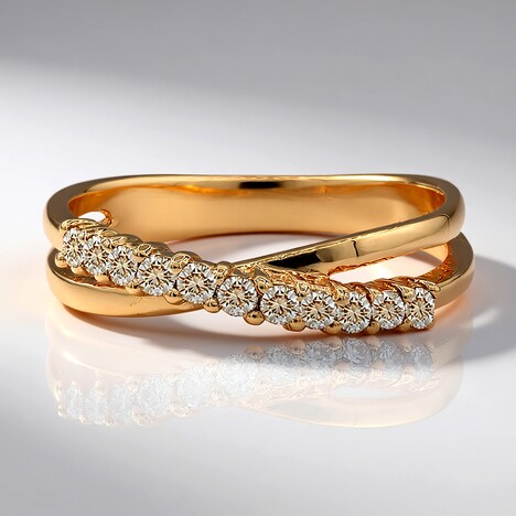 Anello in oro con Diamante Rose de France SI1 di Argyle (Annette)