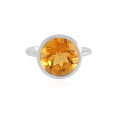 Bague en argent et quarz orange